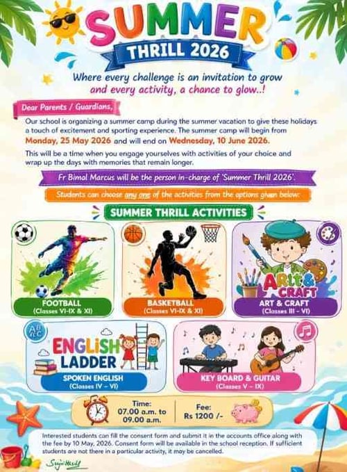 Don Bosco school-Summer Thrill 2026