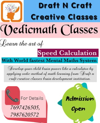 Draft & Craft-Vedic math Classes