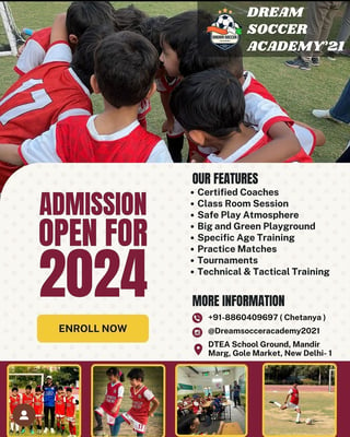 Dream Soccer Academy '21-Football classes (Admission Open 2024)