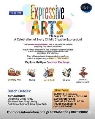 Dreaming Child Preschool-Expressive Arts Summer Camp