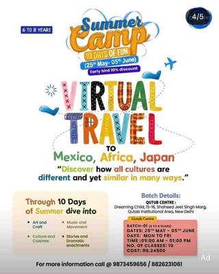 Dreaming Child Preschool-Global Explorer Summer Camp