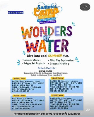Dreaming Child Preschool-Wonders of Water Summer Camp