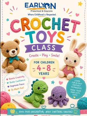 Earlyon Preschool and Daycare-Crochet Toys Class