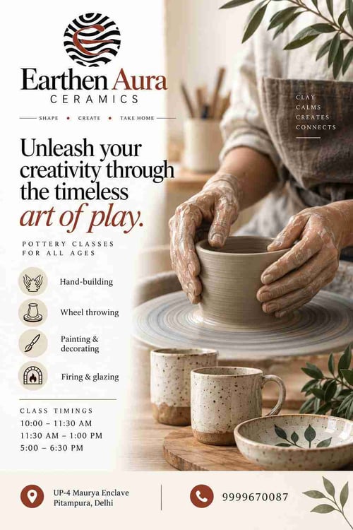 Earthen Aura Ceramics-Pottery Classes