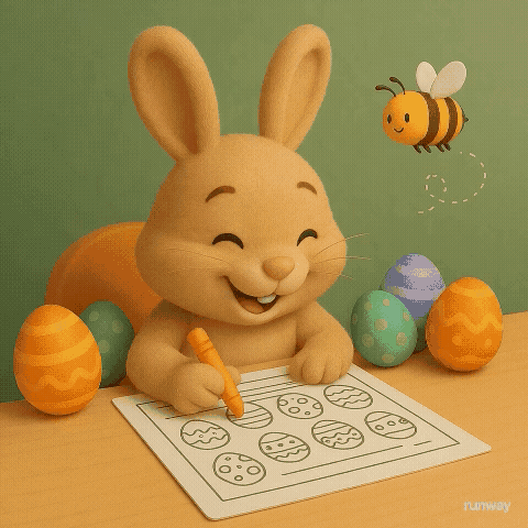 Easter BeeBuddy Printable Worksheets Kids.mp4