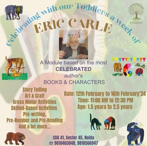 Ekansh-Toddlers a week of Eric Carle