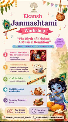 Ekansh-The First Step to Holistic Learning-Janmashtami Celebration Workshop for Kids