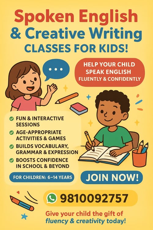 English with Pooja Sinha  -  Online Spoken English and Creative Writing Classes