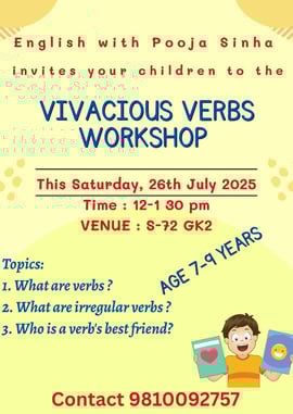 English with Pooja Sinha  -  Vivacious Verbs Workshop