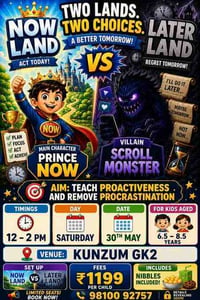 English with Pooja Sinha-Now Land vs Later Land Workshop for Kids