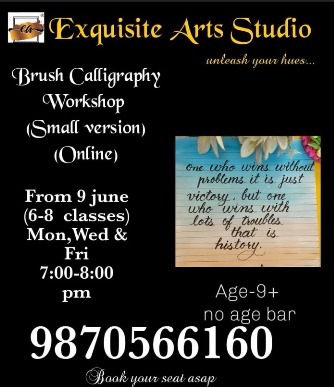 Exquisite Art n Craft classes  -  Brush Calligraphy Workshop