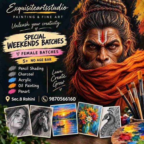 Exquisite Art n Craft classes-Weekend Painting and Fine Art Classes