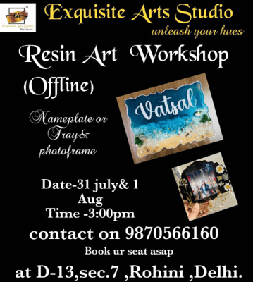 Exquisite Art n Craft classes-Resin Art workshop