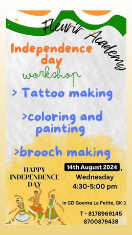 Fleurir Academy- Independence day workshop