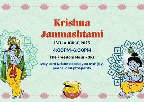 Freedom Hour  -  Krishna Janmashtami  Workshop