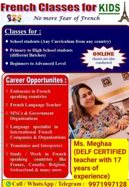 French Classes By Meghaa - French Classes For Kids