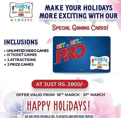  Funky Lil Munchkins-Holi Offer On Special Game Card