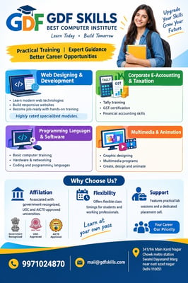 Gdf skills best computer institute-Computer and Skill Development Courses