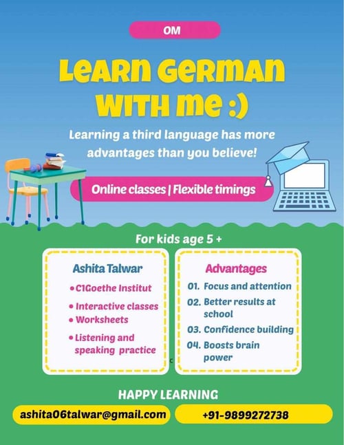 German Language Classes By Ashita W Talwar-Learn German for Kids