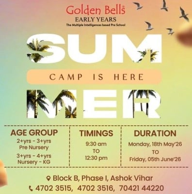 Golden Bells Early Years-Summer Camp (Ashok Vihar)