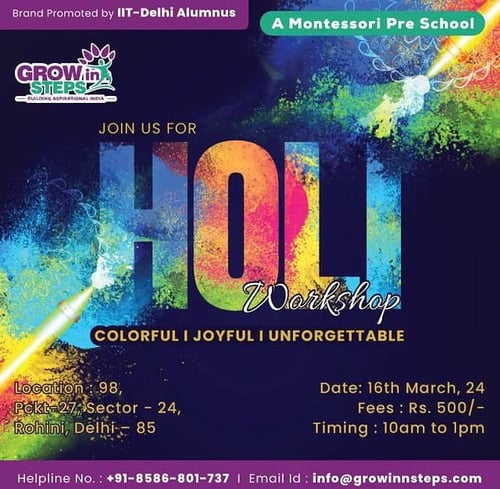 Grow Inn Steps-Holi Workshop