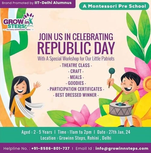 Grow Inn Steps-Republic Day Special Workshop For Kids