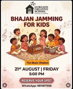 Gurgaon Creative School-Bhajan Jamming for Kids