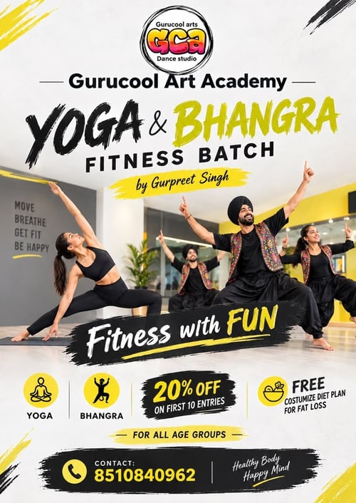 Gurucool art Academy-Yoga and Bhangra Fitness Classes