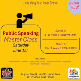 Hangin-Public Speaking Master Class