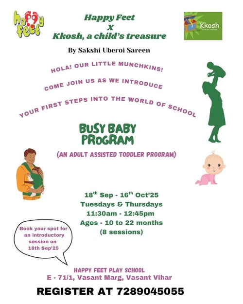 Happy Feet Play School - Busy Baby's Parent and Toddler Program