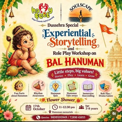 Happy Feet Play School-Bal Hanuman Storytelling and Role Play Workshop