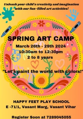 Happy Feet Play School-Spring Art Camp