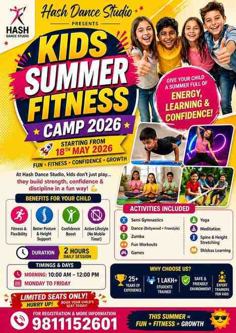 Hash Aerobics & Dance Studio-Kids Summer Fitness Camp 2026