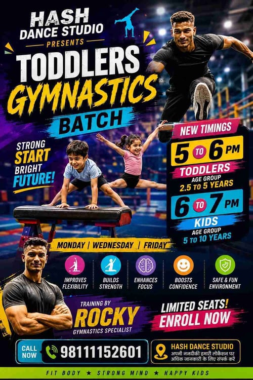 Hash Aerobics & Dance Studio-Toddlers Gymnastics Classes