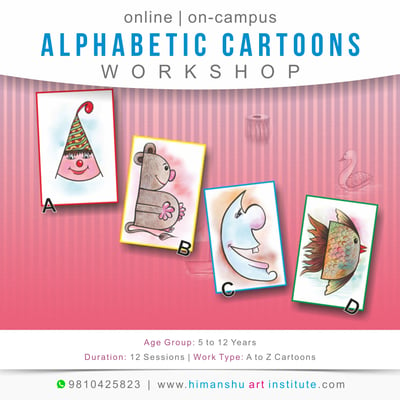 Himanshu Art Institute-Alphabetic Cartoons Workshop