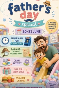 House of Giggles-Celebrate Fathers Day with Fun Laughter and Special Memories