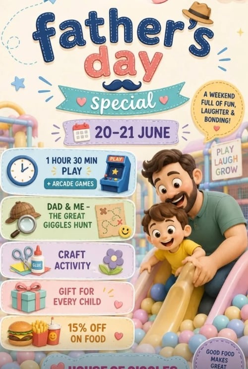 House of Giggles-Celebrate Fathers Day with Fun Laughter and Special Memories