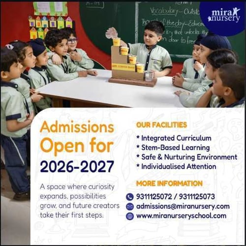 Mira Nursery-Admissions Open 2026-2027