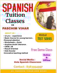 Hola Spanish Classroom:Spanish Tuition Classes 