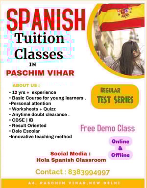 Hola Spanish Classroom:Spanish Tuition Classes 