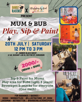 Illushtrations By Rooh-mum & bub Play, Sip & Paint