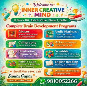 Inner Creative Mind-Brain Development and Skill Enrichment Programs