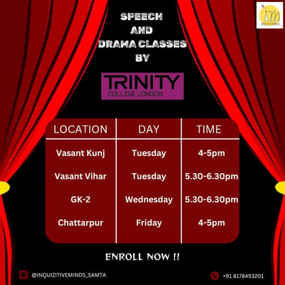 Inquizitive Minds-Speech & Drama Classes By Trinity College London