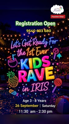 Iris Florets-RAVE in IRIS-Neon Party for Kids
