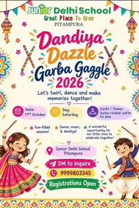 Junior Delhi school-Dandiya X Dazzle Garba Gaggle 2026 (pitampura)
