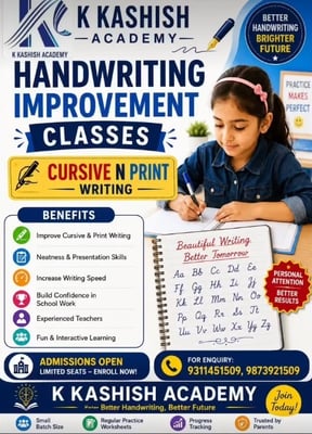 K KASHISH ACADEMY-Handwriting Improvement Classes