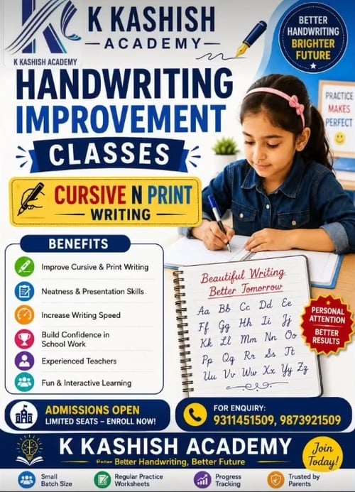K KASHISH ACADEMY-Handwriting Improvement Classes