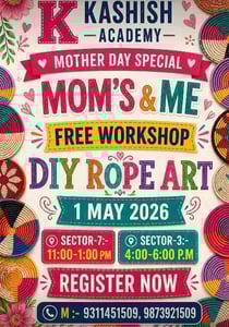 K KASHISH ACADEMY-Mom and Me FREE DIY Rope Art Workshop