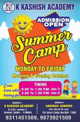 K KASHISH ACADEMY-Summer Camp 2026