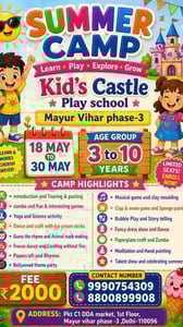 KID’S CASTLE PLAY SCHOOL-Summer Camp for Kids